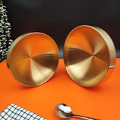 تصویر کاسه استیل دوجداره سایز21و23 یونیک پلاس 