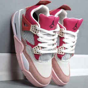 تصویر ایر جردن 4 زنانه (Nike Air Jordan 4) سرخابی women's sports shoes pink Air Jordan 4 (Nike Air Jordan 4)