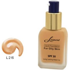 تصویر کرم پودر فاقد روغن حجم 30 میل لوسمنت 215 Losment Contain Makeup Base Lotion Makeup Foundation 30 ml