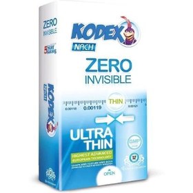 تصویر کاندوم کدکس مدل Zero Invisible بسته ۳ عددی 
