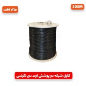 تصویر کابل شبکه دو روکش اوت دور CAT6 SFTP OUTDOOR NEXANS حلقه 305 متری 