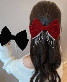 تصویر گیره پاپیون مخملی 