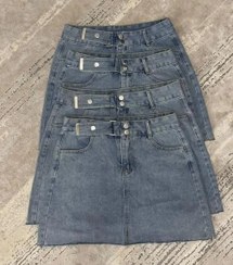تصویر دامن جین کوتاه زنانه سایز ۴۰ تا ۴۶ 
