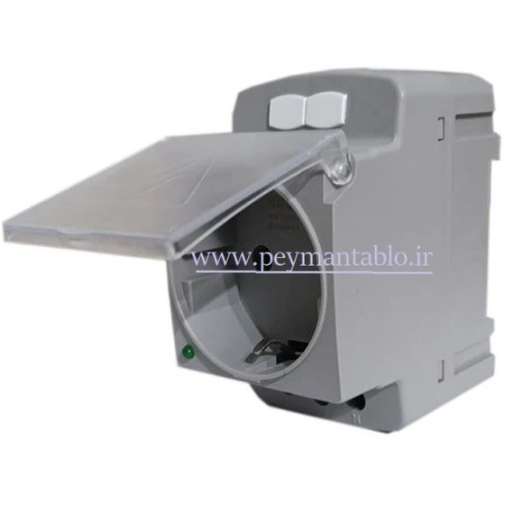 خرید و قیمت پریز تک فاز دربدار(ریلی) چراغدار (LED) ولتاژ 250 ولت 16 ...