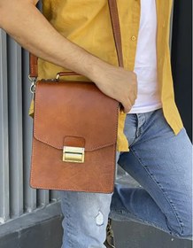 تصویر کیف چرم مردانه امید 