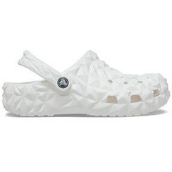 تصویر دمپایی سفید زنانه کلاسیک هندسی اورجینال Crocs 