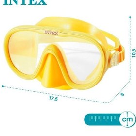 تصویر عینک شنا زرد رنگ اینتکس intex 55916 