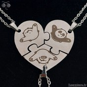 تصویر گردنبند ست سه نفره کله فندقی کد ۴۰۱ 