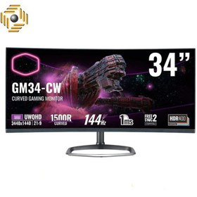 تصویر مانیتور کولر مستر مدل GM34-CW سایز 34 اینچ GM34-CW 34 Inch UWQHD Gaming Monitor