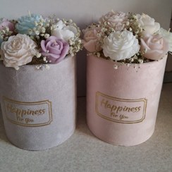 تصویر شمع باکس گل 