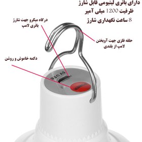 تصویر لامپ LED شارژی نیتو مدل Nitu Nt Led01 Nitu Charging Lamp