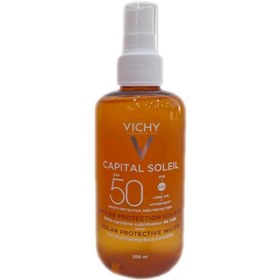 تصویر کرم برنز کننده اورجینال برند Vichy مدل Solar Protective Water Spf50 200ml کد 132682497 