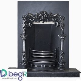 تصویر شومینه چدنی کد 110 