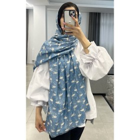 تصویر شال آبی فلامینگو 