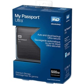 تصویر هارد اکسترنال وسترن مدل مای پاسپورت اولترا ظرفیت 500 استوک HHD Western My Passport ultra 500GB