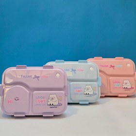 تصویر لانچ باکس با ظرف سس 