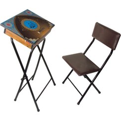 تصویر میز نماز با صندلی تاشو طرح محراب 