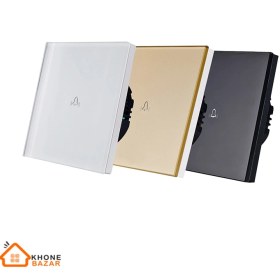 تصویر کلید لمسی شیشه ای زنگ SIMPLE 