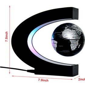 تصویر چراغ خواب کره زمین معلق مغناطیسی مولتی کالر 
