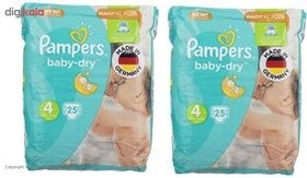 تصویر پوشک پمپرز مدل New Baby Dry سایز 4 بسته 25 × 2 عددی 