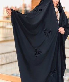 تصویر چادر گلدوزی پاپیون 