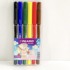 تصویر ماژیک نقاشی 6 رنگ پیکاسو Picasso Fine TIP Picasso Fine TIP 6 Color Painting Marker