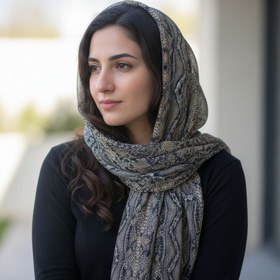 تصویر شال توری دور پلنگی 