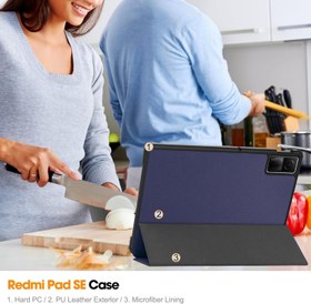 تصویر کیف کلاسوری دوکس دوسیس مناسب تبلت Redmi Pad SE ا Flip case for Redmi Pad SE Flip case for Redmi Pad SE