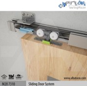 تصویر مکانیزم آویز تک درب کشویی 50 کیلویی بدون بلبرینگ آلباتور 