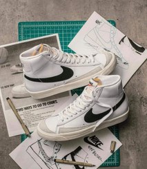 تصویر کتونی نایکی بلیزر سفید کد 122 Nike blazer white 122