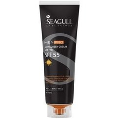 تصویر کرم ضد آفتاب مردانه سی گل فاقد چربی مناسب انواع پوست Seagull Sunscreen Men Pro oil free for all skin type SPF55 Cream 50ml