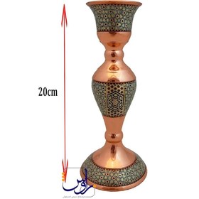 تصویر شمعدان دو خاتم کاری 