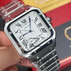 تصویر ساعت کارتیر سانتوز زنانه بند فلزی Cartier Santos Watch