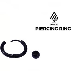 تصویر پیرسینگ رینگ مشکی 