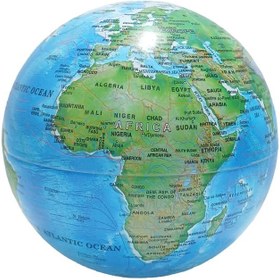 تصویر ماکت کره زمین چرخان مدل موتور دار پایه مخفی قطر 12 سانت – آبی 