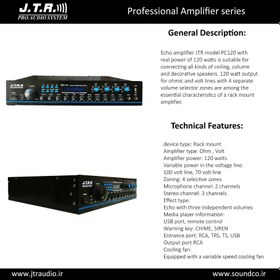 تصویر پاور میکسر جی تی آر JTR PC-120 ا Power Mixer JTR PC-120 Power Mixer JTR PC-120
