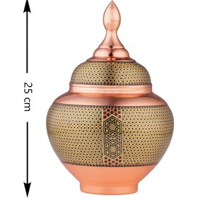 تصویر قندان سیبی خاتم متوسط ارتفاع 25cm 