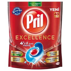 تصویر قرص ماشین ظرفشویی 4 در 1 پریل مدل EXCELLENCE بسته 40 عددی PRIL EXCELLENCE 4IN1 DISHWASHER TABS 40PCS