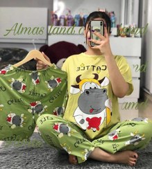 تصویر ست زنانه سه تیکه ای لاکرا (شلوار+شلوارک+تیشرت) 