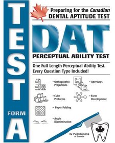 تصویر دانلود کتاب DAT perceptual ability test: preparing for the Canadian Dental Aptitude Test: Form A Rev. ed کتاب انگلیسی آزمون توانایی ادراکی DAT: آمادگی برای آزمون استعداد دندانپزشکی کانادا: فرم A Rev. ed