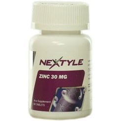 تصویر زینک 30 میلی گرم نکستایل 60 قرص Zinc 30mg Nextyle 60tabs