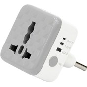 تصویر تبدیل دو شاخه برق اپل 