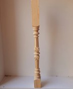 تصویر پایه نرده چوب نراد روسی طرح لاله قرینه 