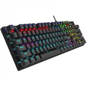 تصویر کیبورد سیمی مکانیکال گیمینگ آولا مدل AULA S2022 AULA S 2022 Black Mechanical Gaming Keyboard Blue Switch Full Size USB Wired Computers Keyboard