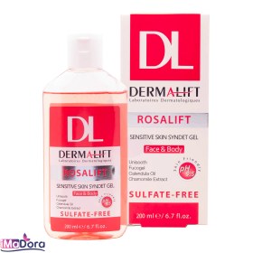 تصویر درمالیفت ژل شستشوی غیر صابونی پوست های حساس (رزالیفت) ا Dermalift Rosalift Sensitive Skin Syndet Gel Face & Body Dermalift Rosalift Sensitive Skin Syndet Gel Face & Body