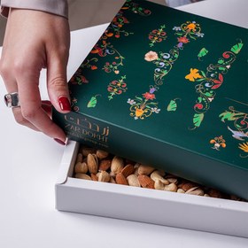 تصویر جعبه پرشین 1200 گرمی آجیل 4 مغز 