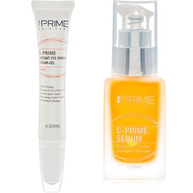 تصویر پک ژل کرم دور چشم ویتامین سی و سرم ویتامین سی پر Prime Instant Eye Firming Cream Gel 4 In 1 And Vitamin C Serum