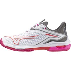 تصویر کفش تنیس زنانه Wave Exceed Tour 6 CC White Pink زنانه میزانو Mizuno 61GC247558 