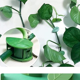 تصویر گیره پتوس طرح برگ سبز تیره بسته 50 عددی 