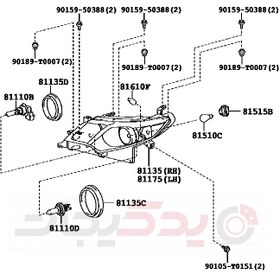 تصویر چراغ جلو ( تویوتا , کمری ) 